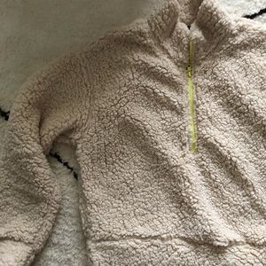 Sherpa half zip sweater